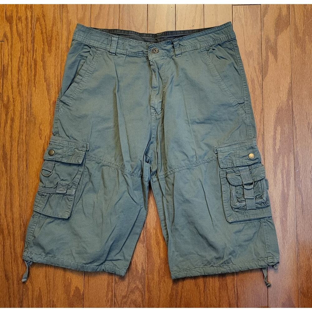 Unbranded Cargo Shorts Men Size 32 (Actual) Green Casual Lightweight